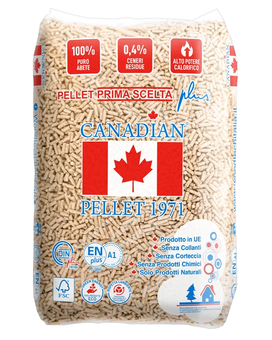 Pellet Canadian 15 kg – Confezione da 70 sacchi (Qualità Premium Canadese)